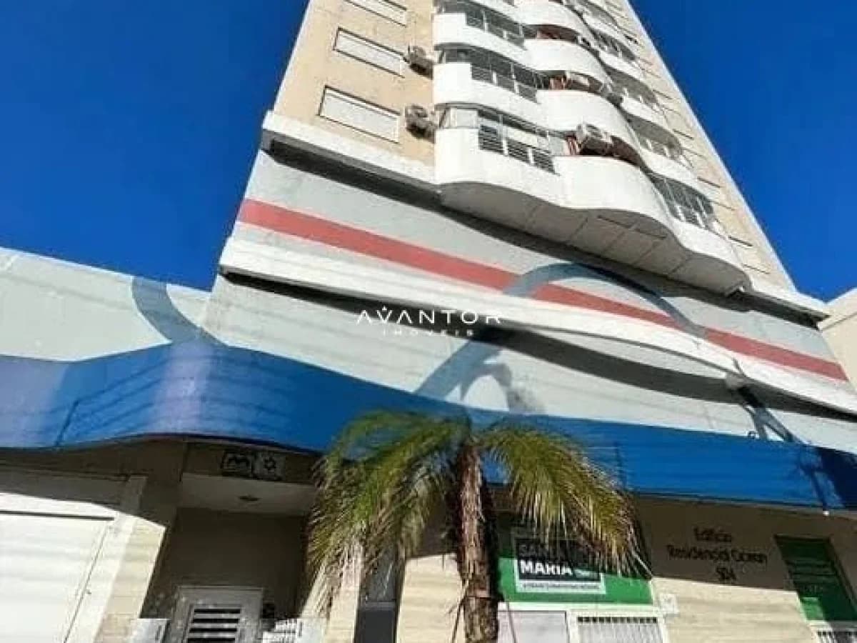Fachada do prédio com sacadas — Apartamento com 2 quartos à venda no Residencial Ocean, em Centro, Santa Maria/RS