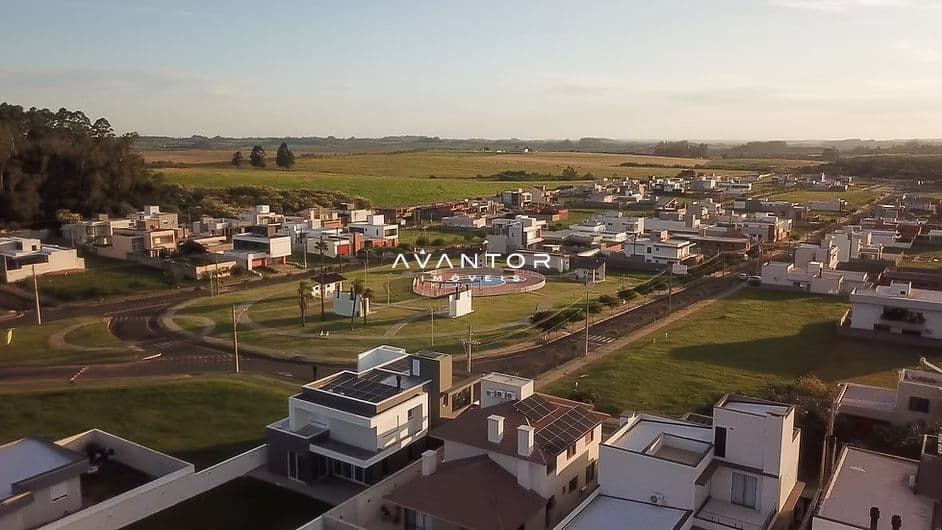 Vista aérea do loteamento e arredores — Terreno à venda no Cidade Universitária, em Camobi, Santa Maria/RS