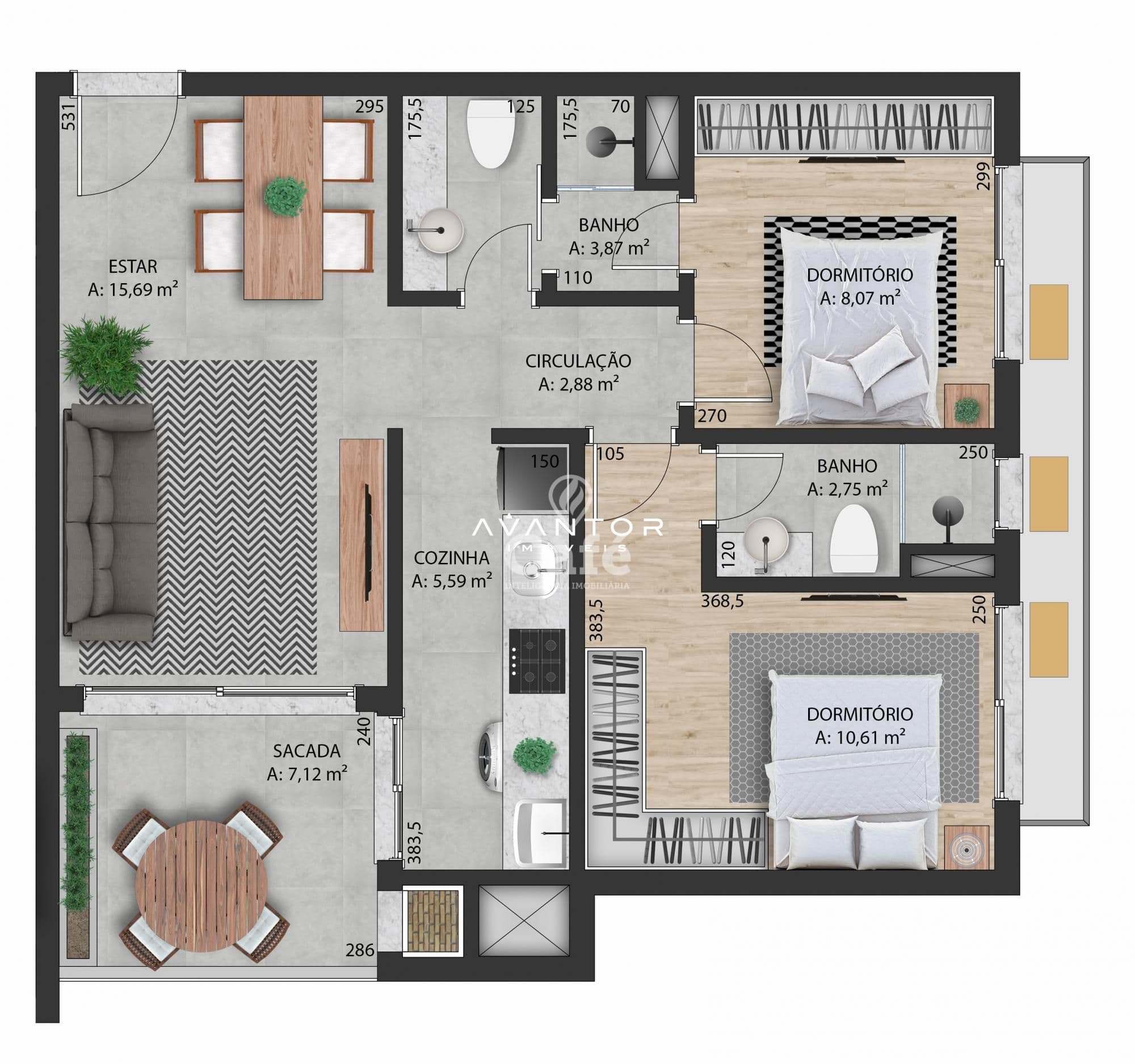 Apartamento com 2 quartos à venda em Camobi, Santa Maria/RS — foto 7 de 7