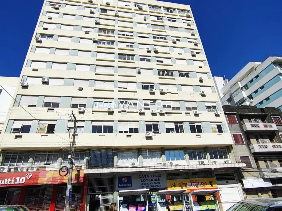 Fachada do prédio com sacadas — Edifício Mascaranhas de Morais, Nossa Senhora do Rosário, Santa Maria/RS