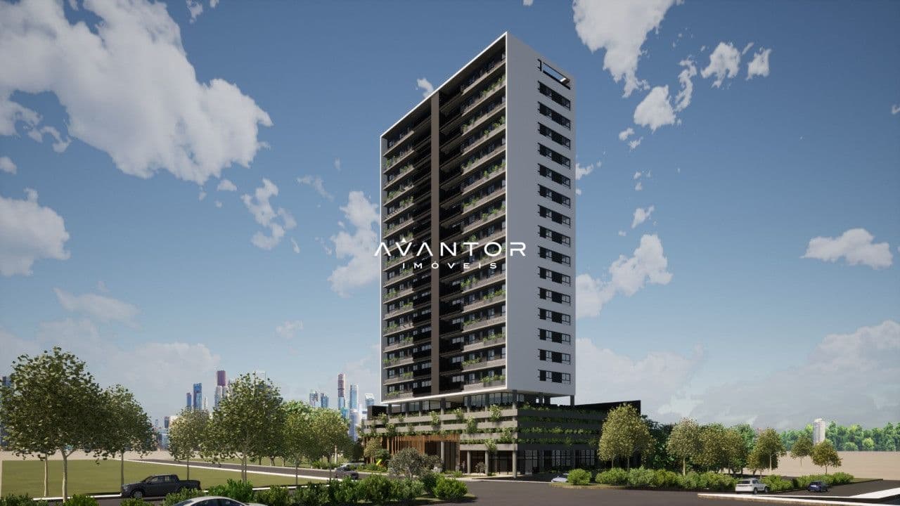 Fachada do prédio com áreas verdes — Apartamento com 2 quartos à venda no Allure Urban Garden, em Bonfim, Santa Maria/RS