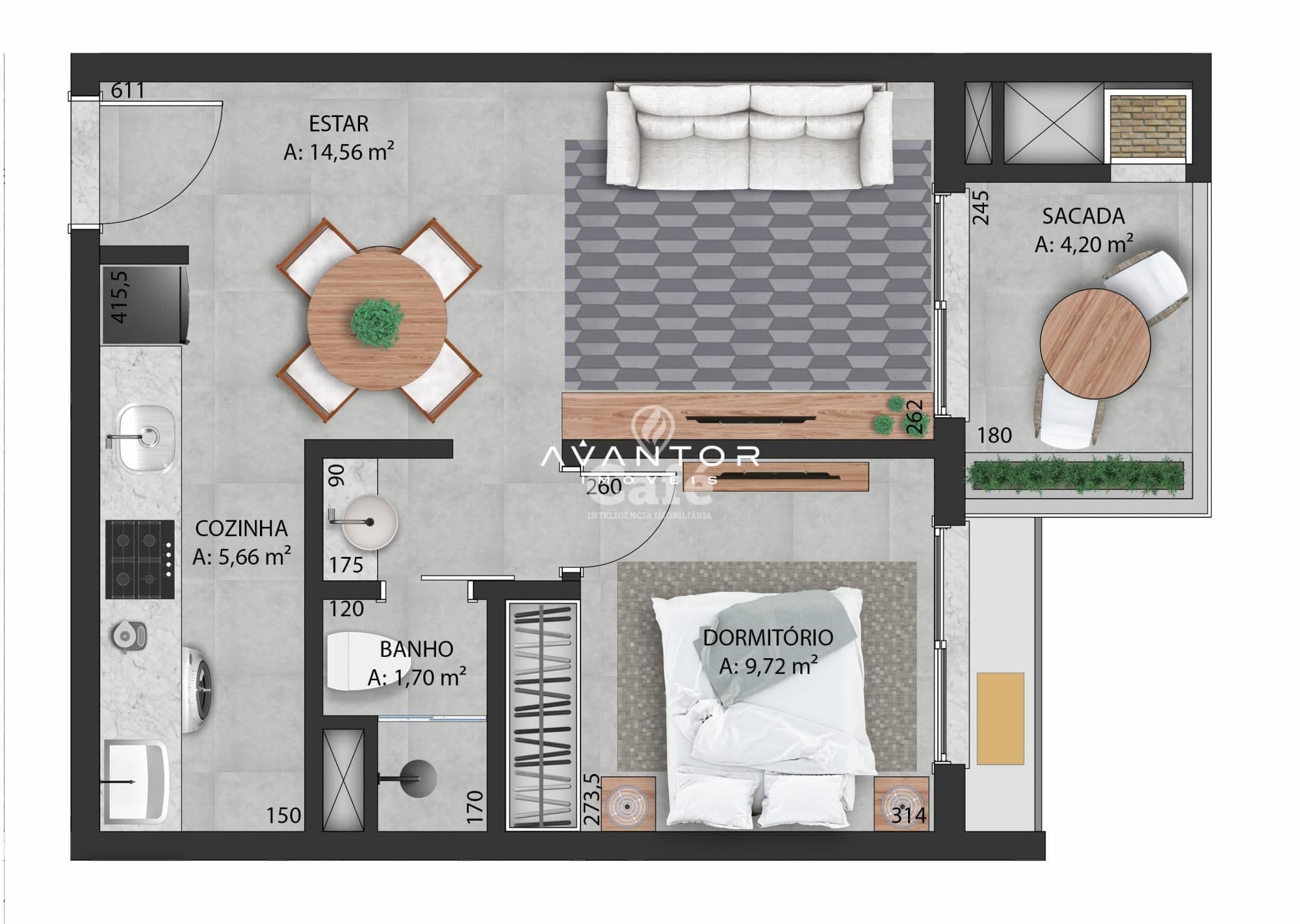 Apartamento com 1 quarto à venda no Uniqo Smart Living, em Camobi, Santa Maria/RS — foto 7 de 24