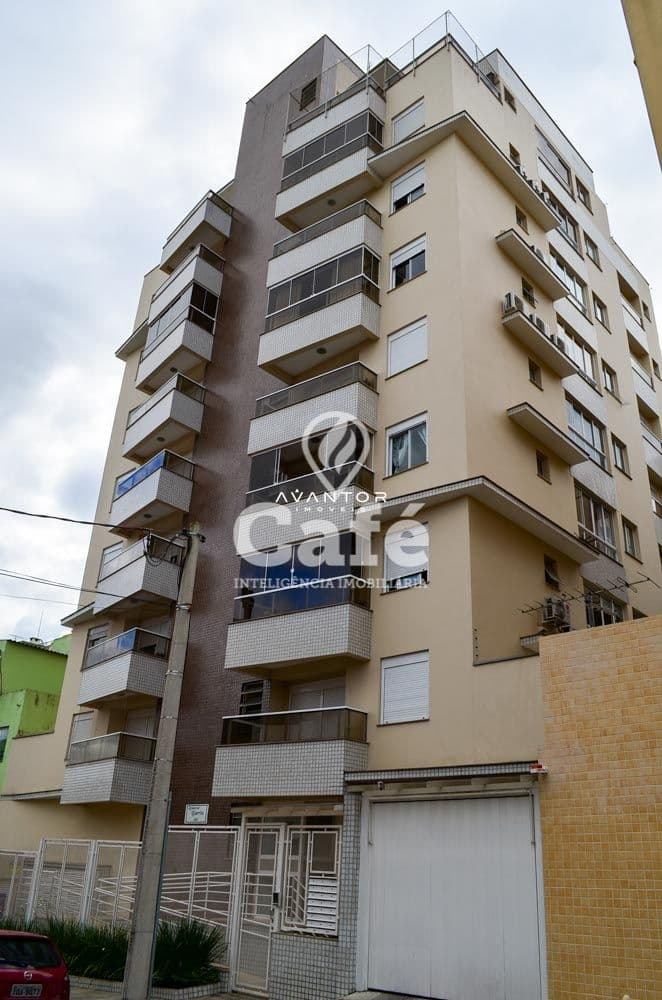 Fachada do prédio com sacadas — Cobertura com 2 quartos à venda em Nossa Senhora de Fátima, Santa Maria/RS