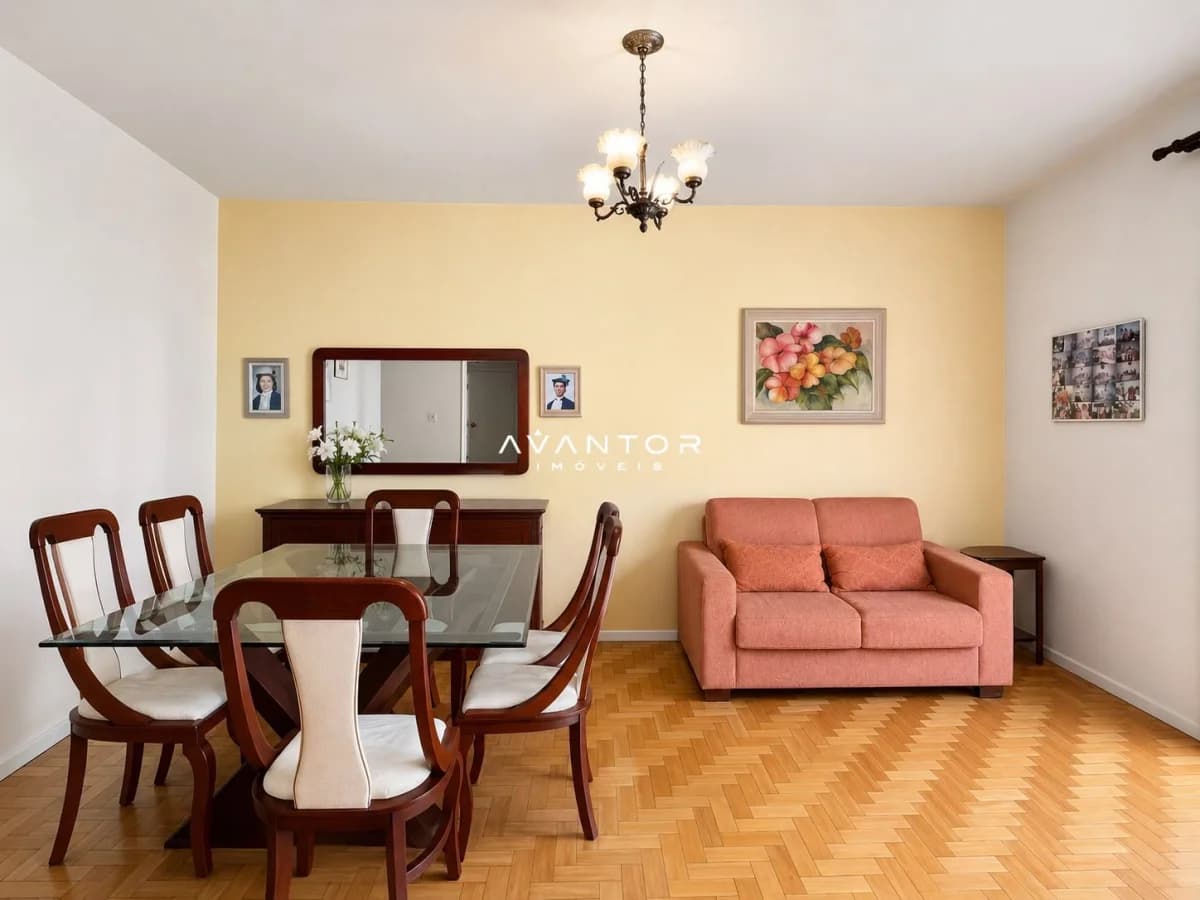 Sala de estar e jantar integradas — Apartamento com 4 quartos à venda em Centro, Santa Maria/RS