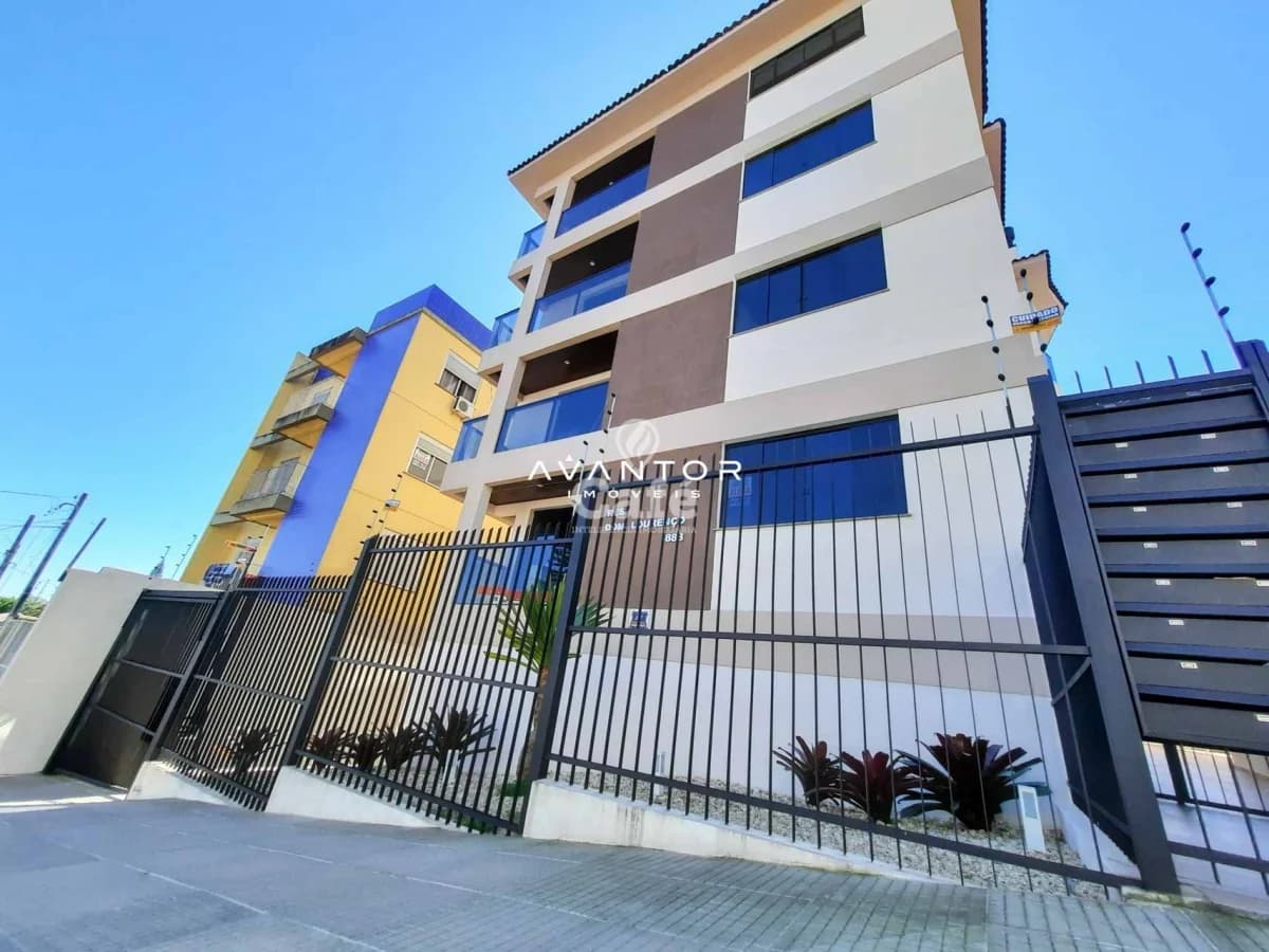 Fachada do prédio com garagem — Residencial Dom Lourenço, Nossa Senhora do Rosário, Santa Maria/RS