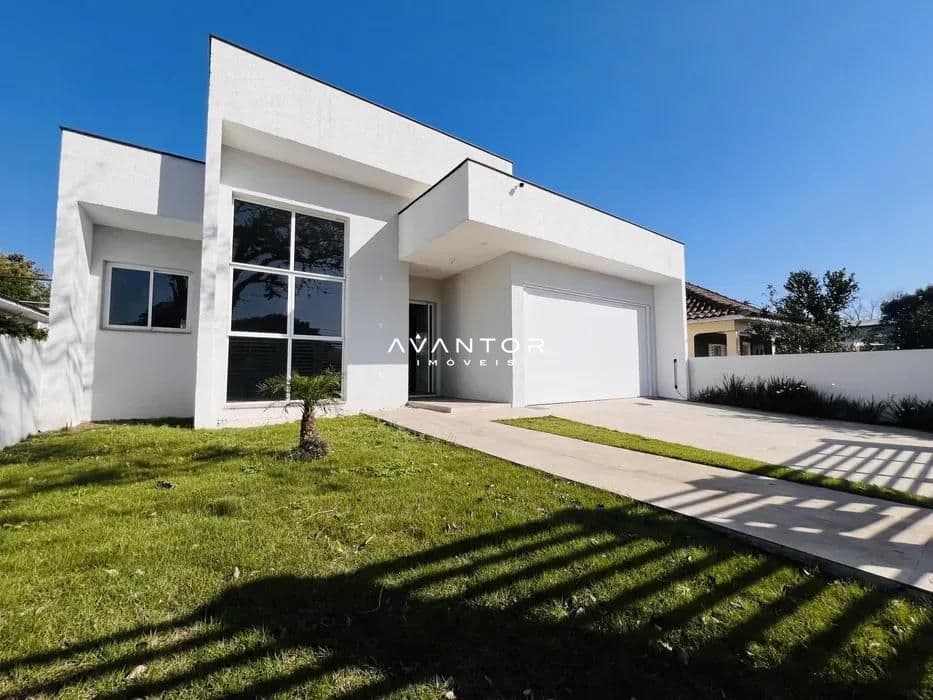 Fachada da casa com garagem — Casa com 3 quartos à venda em Camobi, Santa Maria/RS