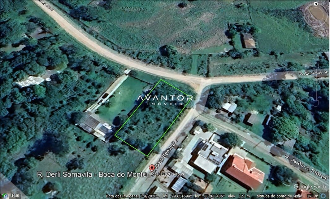 Localização através de imagem de satélite (atualizada) — Terreno à venda em Boca do Monte, Santa Maria/RS
