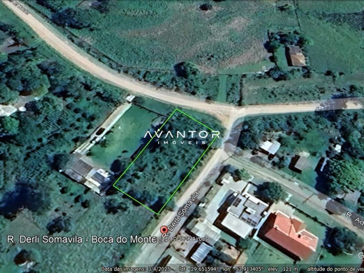 Localização através de imagem de satélite (atualizada) — Terreno à venda em Boca do Monte, Santa Maria/RS