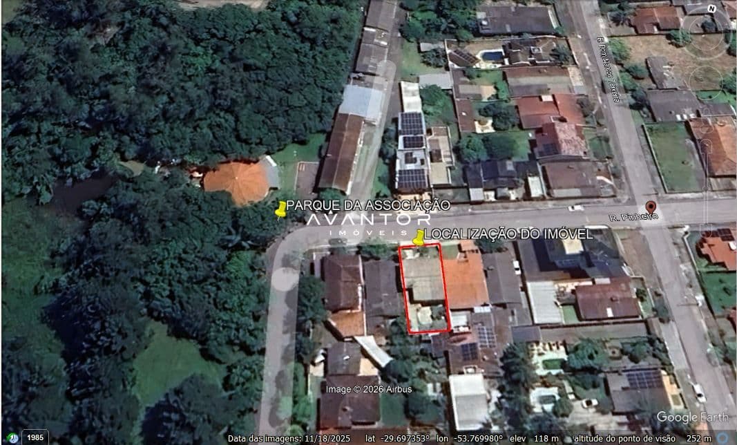Localização da casa em relação ao parque — Casa com 4 quartos à venda em São José, Santa Maria/RS