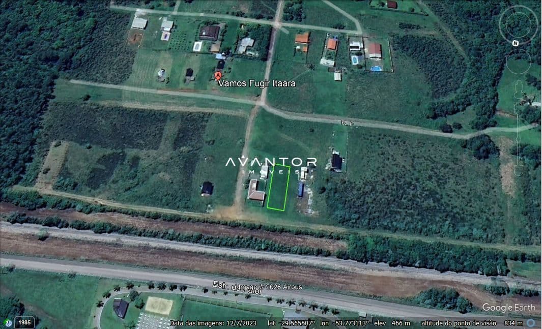 Localização escala ampliada — Terreno à venda no Jardin da Serra, em Jardim da Serra, Itaara/RS