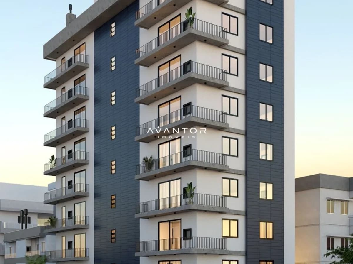 Fachada do prédio com sacadas — Apartamento com 3 quartos à venda no Avenue Residence, em Duque de Caxias, Santa Maria/RS