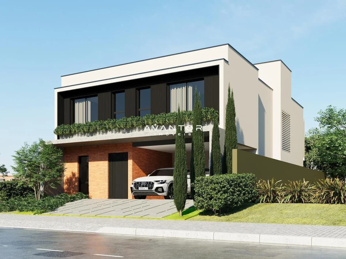 Fachada da casa com garagem — Casa com 3 quartos à venda no CASAVIVA, em Camobi, Santa Maria/RS