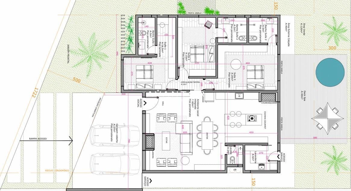 Casa de Condomínio com 3 quartos à venda no Residencial Real Park, em Tomazetti, Santa Maria/RS — foto 4 de 5