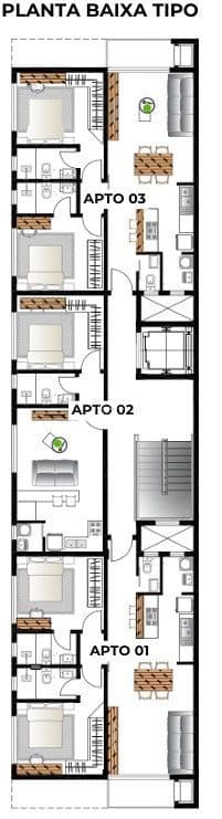 Apartamento com 1 quarto à venda no Residencial Valencia, em Nossa Senhora de Fátima, Santa Maria/RS — foto 4 de 4