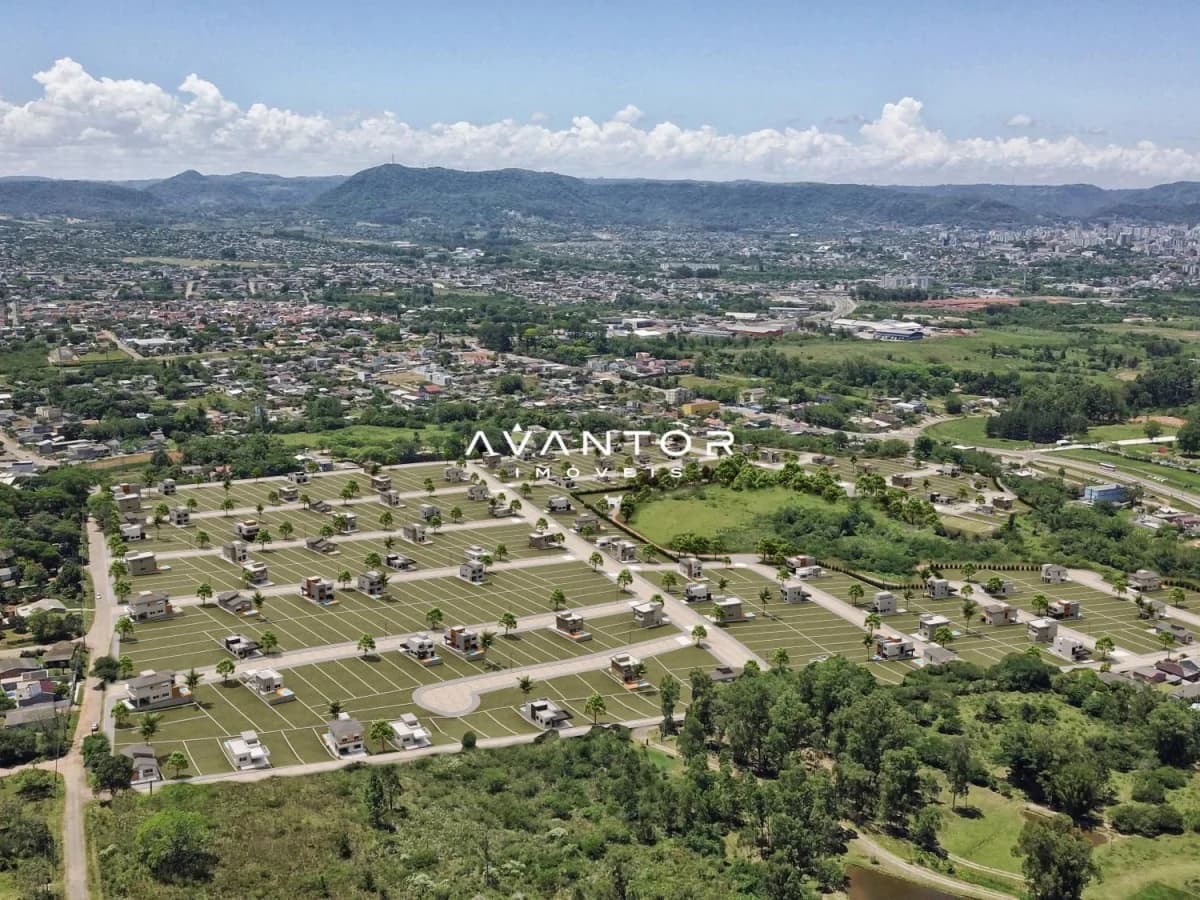 Vista aérea do terreno e região — Terreno à venda no Terras de Humaitá, em Boi Morto, Santa Maria/RS