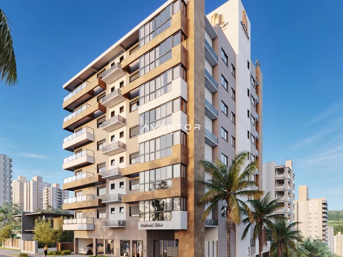 Fachada do prédio com sacadas — Apartamento com 3 quartos à venda em Nossa Senhora de Lourdes, Santa Maria/RS