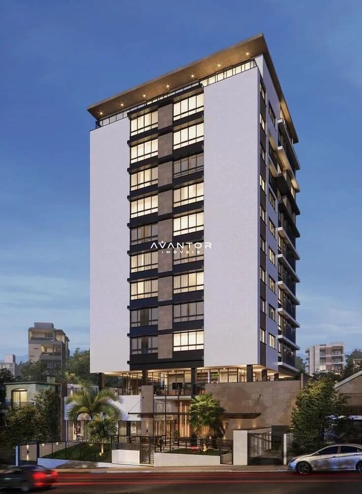 Fachada do prédio com sacadas — Apartamento com 1 quarto à venda em Nossa Senhora Medianeira, Santa Maria/RS