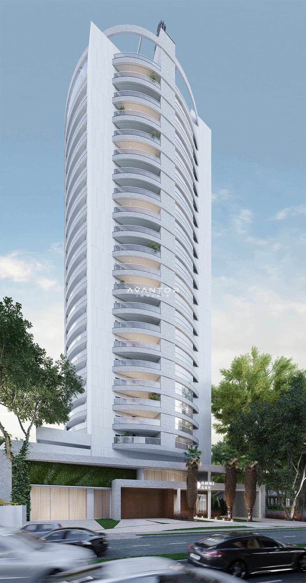 Fachada do prédio com sacadas — Apartamento com 3 quartos à venda em Nossa Senhora Medianeira, Santa Maria/RS