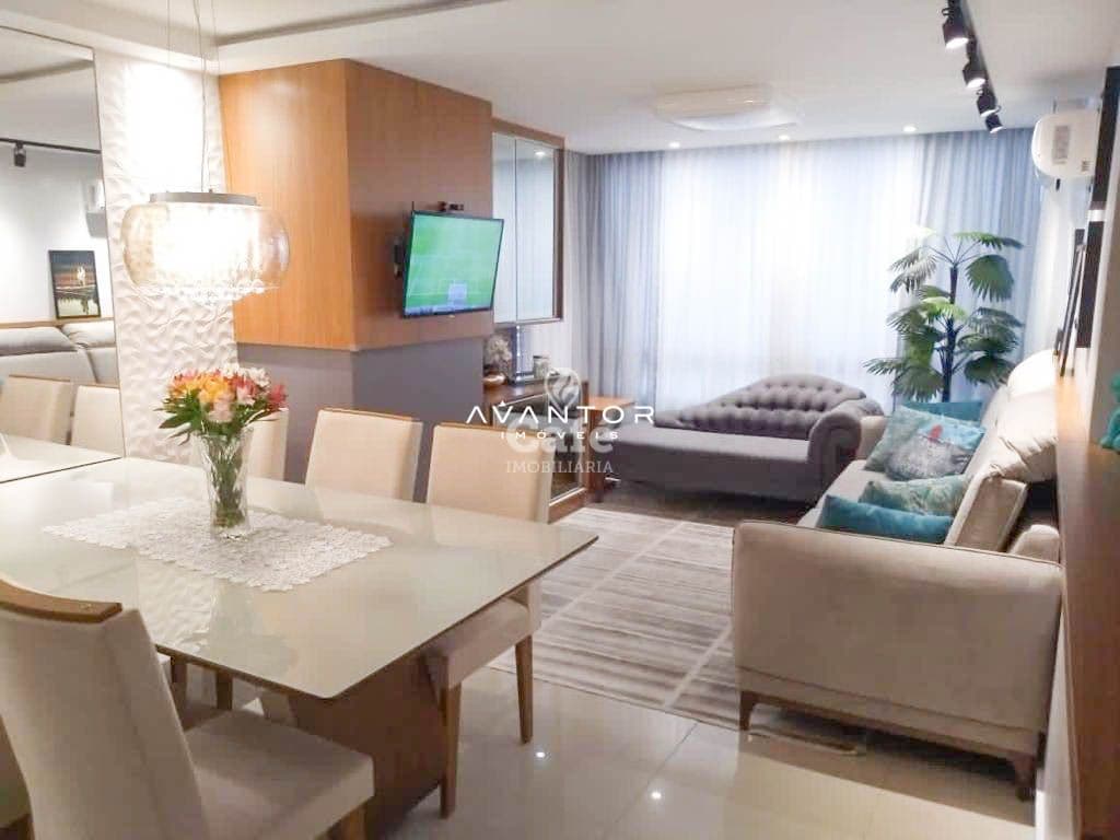 Sala de estar integrada à cozinha — Cobertura com 4 quartos à venda no Edifício Tívoli, em Centro, Santa Maria/RS