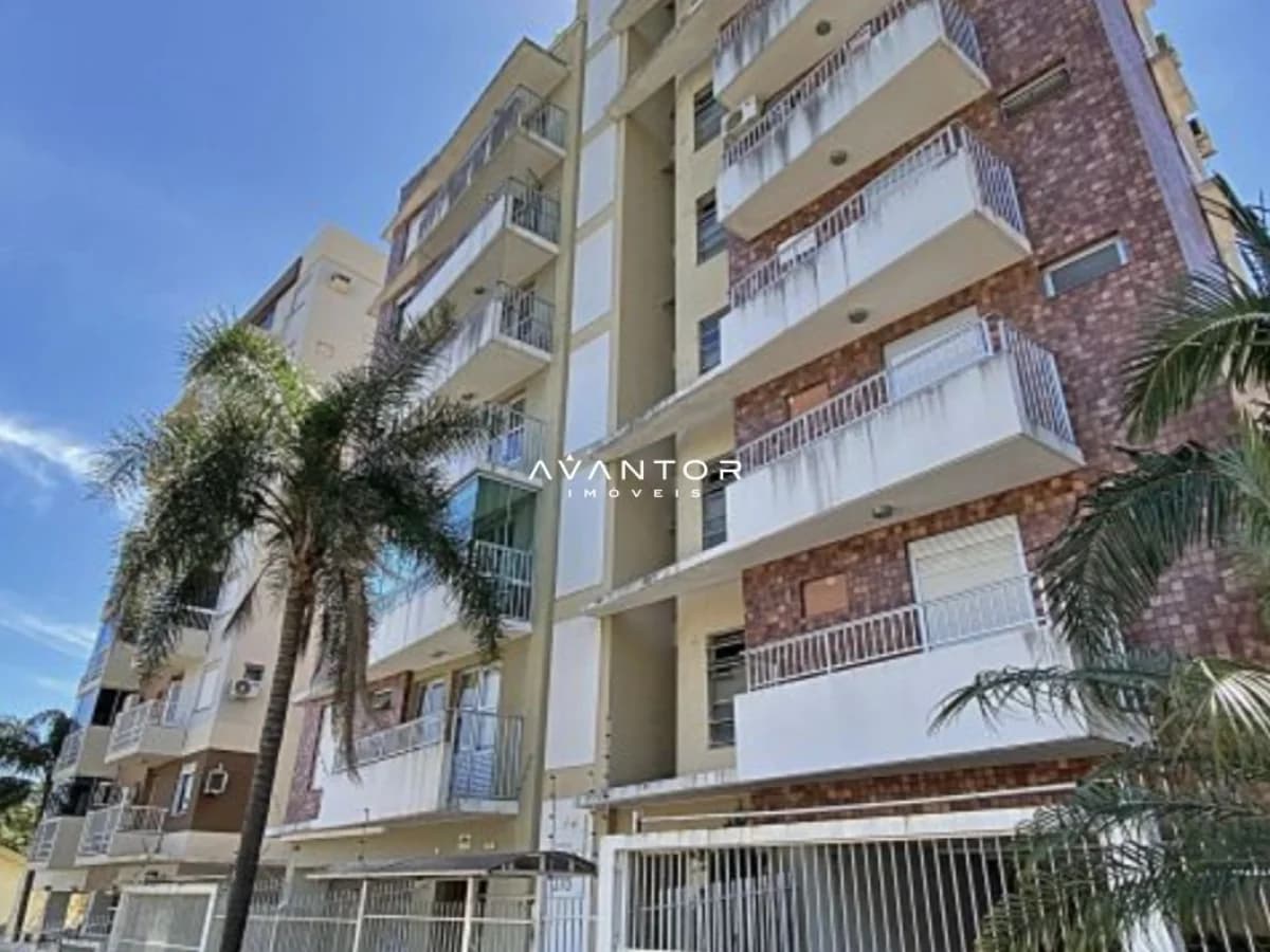 Fachada do prédio com sacadas — Apartamento com 1 quarto à venda em Nossa Senhora do Rosário, Santa Maria/RS