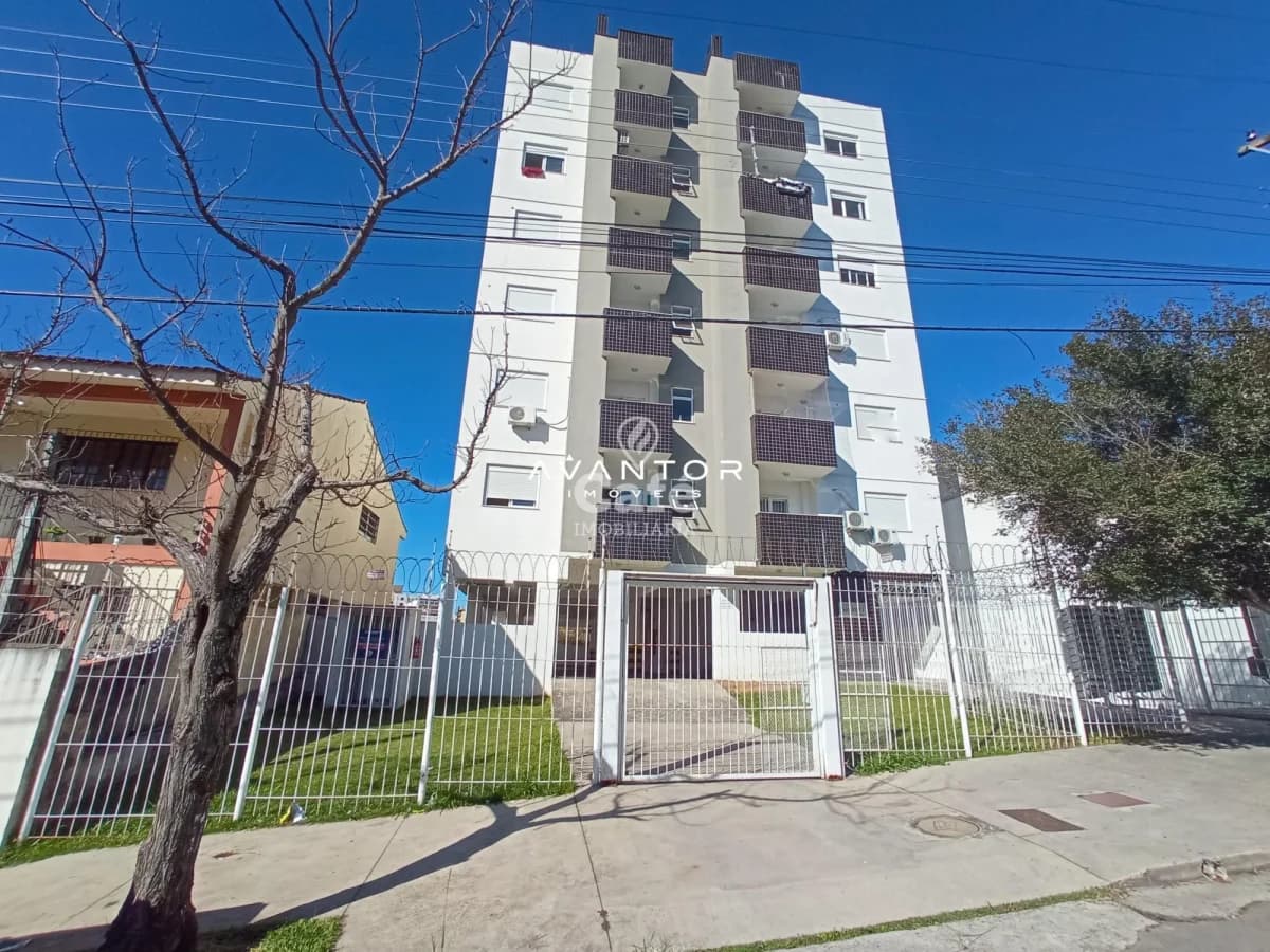Fachada do prédio com sacadas — Apartamento com 1 quarto à venda em Nossa Senhora do Rosário, Santa Maria/RS