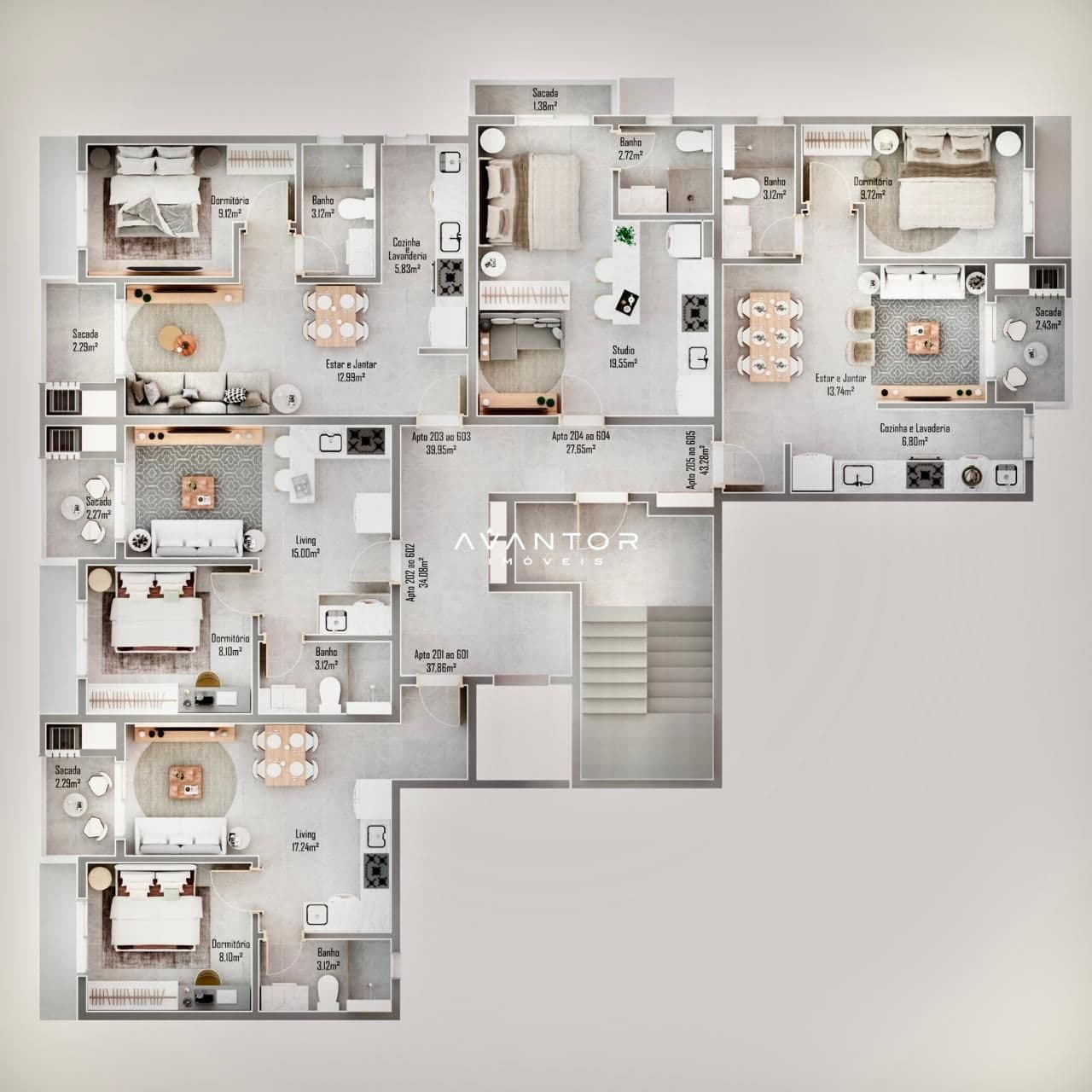 Apartamento com 1 quarto à venda no Lumia, em Camobi, Santa Maria/RS — foto 2 de 3