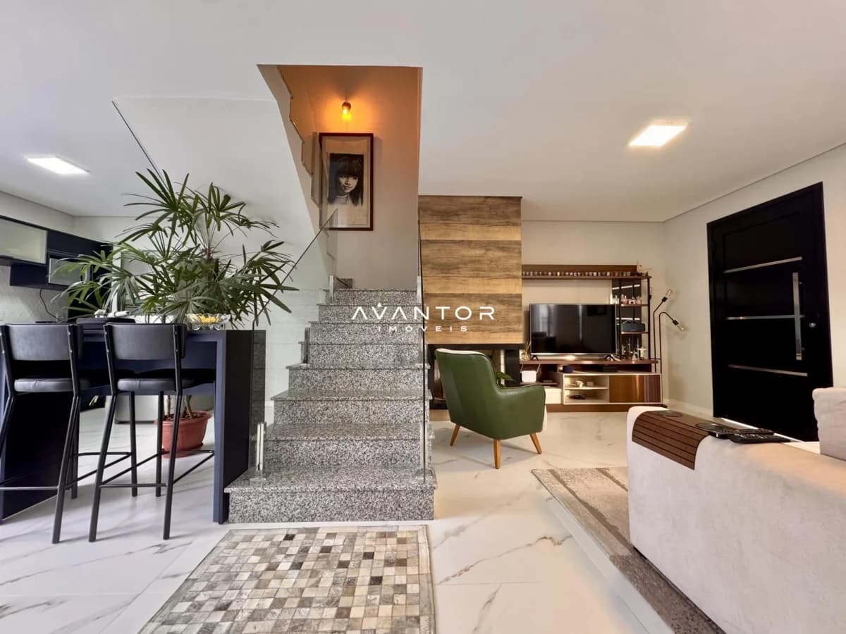 Hall de entrada com sala integrada — Casa com 3 quartos à venda em Diácono João Luiz Pozzobon, Santa Maria/RS