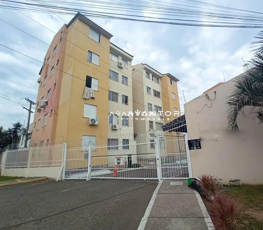 Fachada do prédio com portão — Apartamento com 2 quartos à venda em Uglione, Santa Maria/RS
