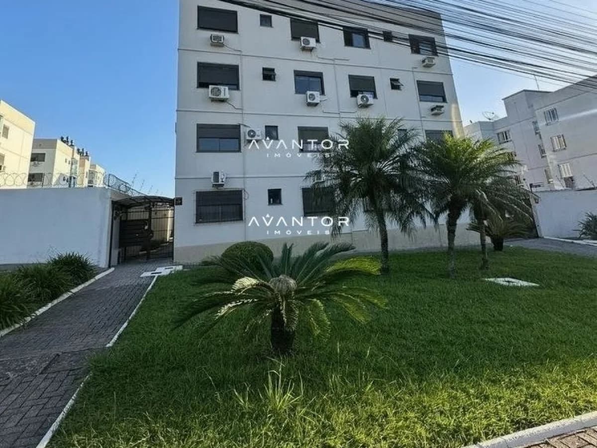 Fachada do prédio com pátio — Residencial Acácia Negra, Nossa Senhora de Lourdes, Santa Maria/RS
