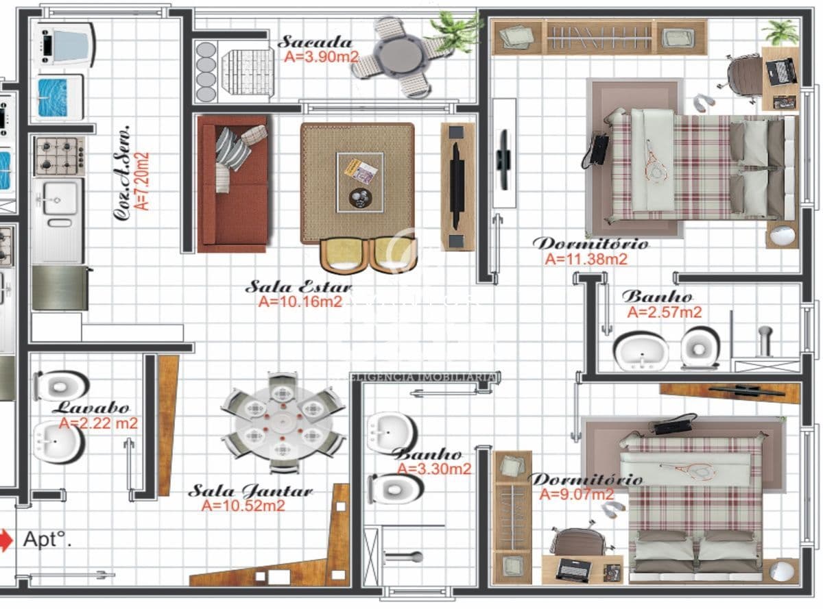 Apartamento com 2 quartos à venda no Residencial Platinum, em Camobi, Santa Maria/RS — foto 19 de 19