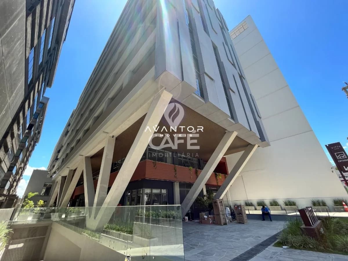 Fachada do prédio com entrada — Sala Comercial com 1 sala à venda no Vitta Center, em Centro, Santa Maria/RS