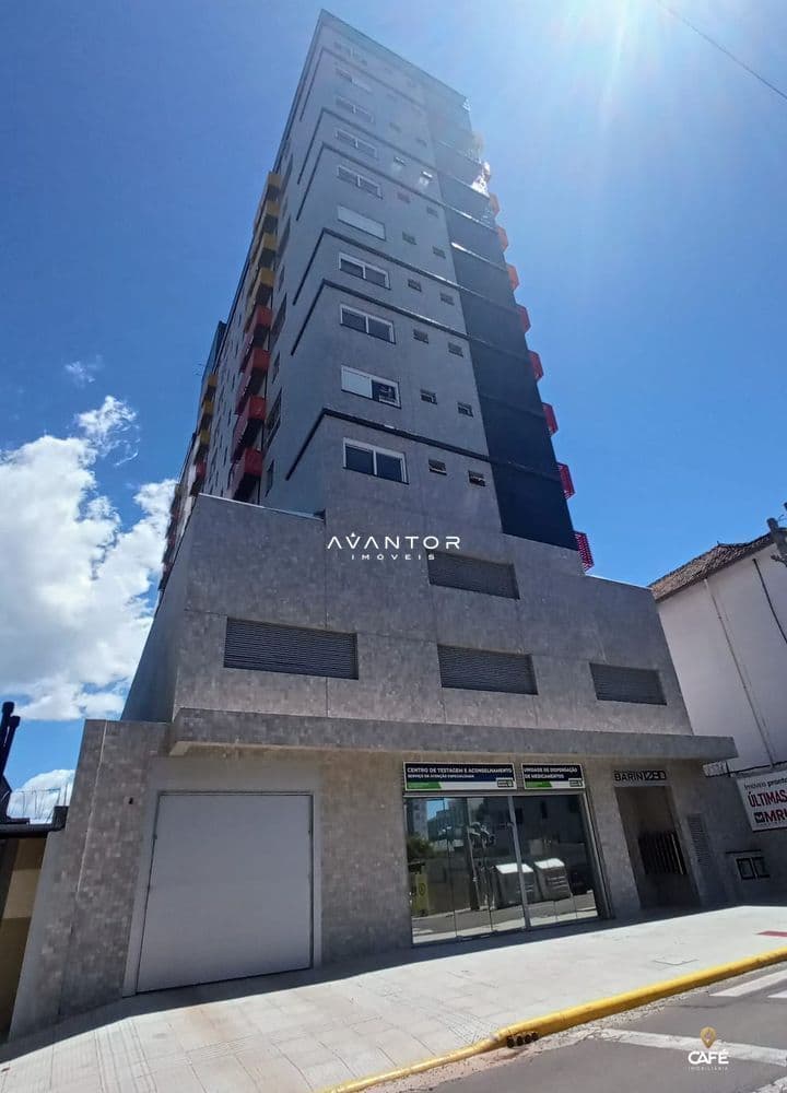 Fachada do prédio com sacadas — Apartamento com 1 quarto para alugar em Nossa Senhora do Rosário, Santa Maria/RS