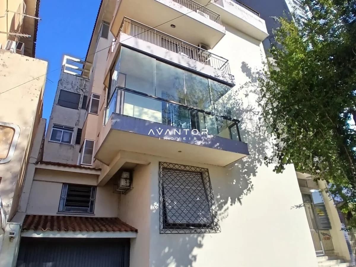 Fachada do prédio com sacada — Apartamento com 2 quartos à venda no Edifício Residencial Vicenza, em Centro, Santa Maria/RS