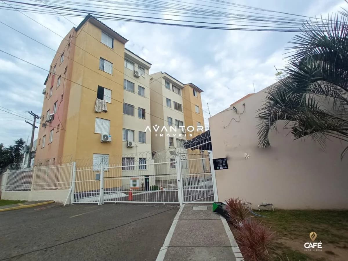 Fachada do prédio com entrada — Apartamento com 2 quartos à venda em Uglione, Santa Maria/RS