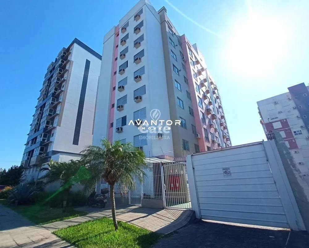 Fachada do prédio com portaria e garagem — Apartamento com 3 quartos à venda em Presidente João Goulart, Santa Maria/RS