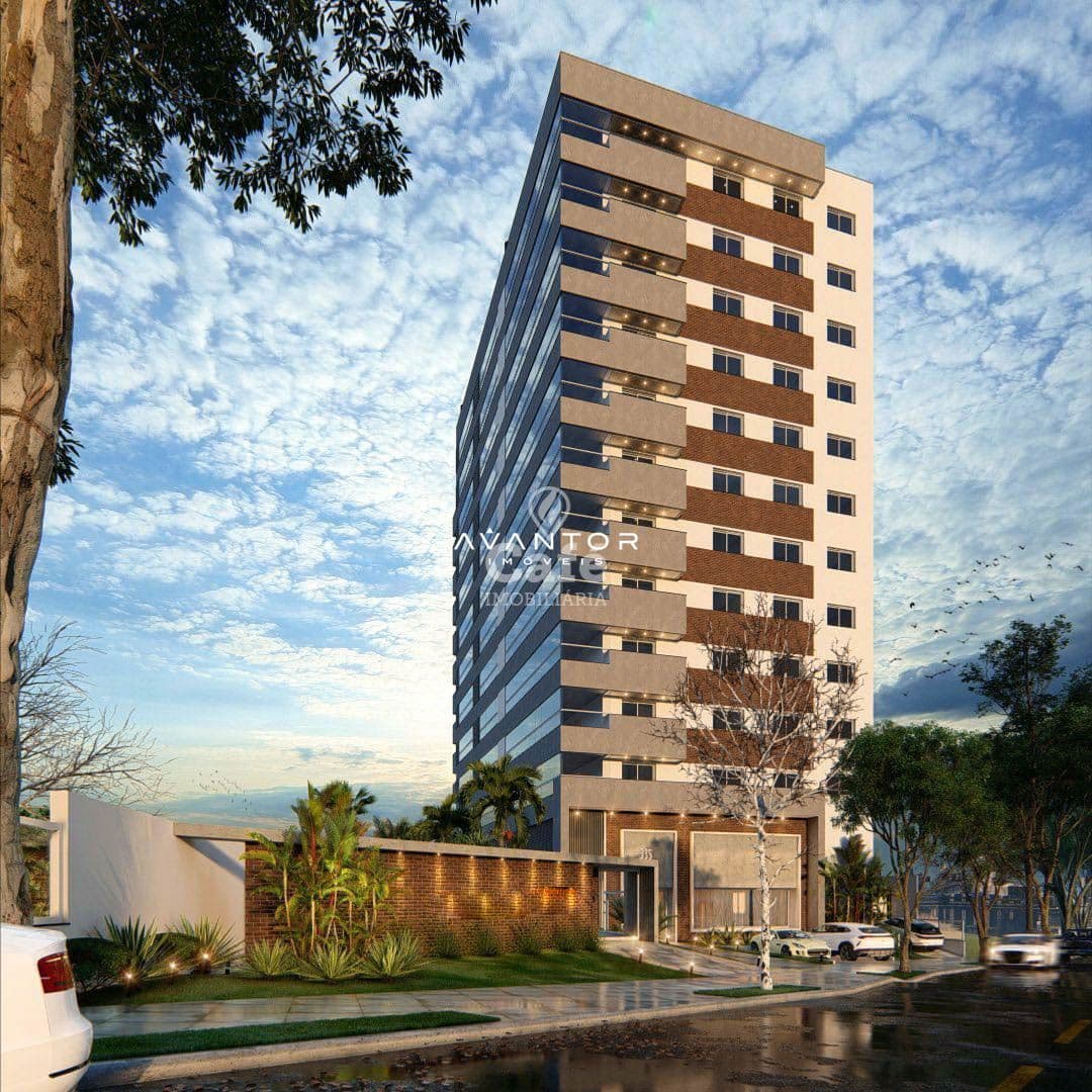 Fachada do prédio com sacadas — Apartamento com 2 quartos à venda em Nossa Senhora do Rosário, Santa Maria/RS