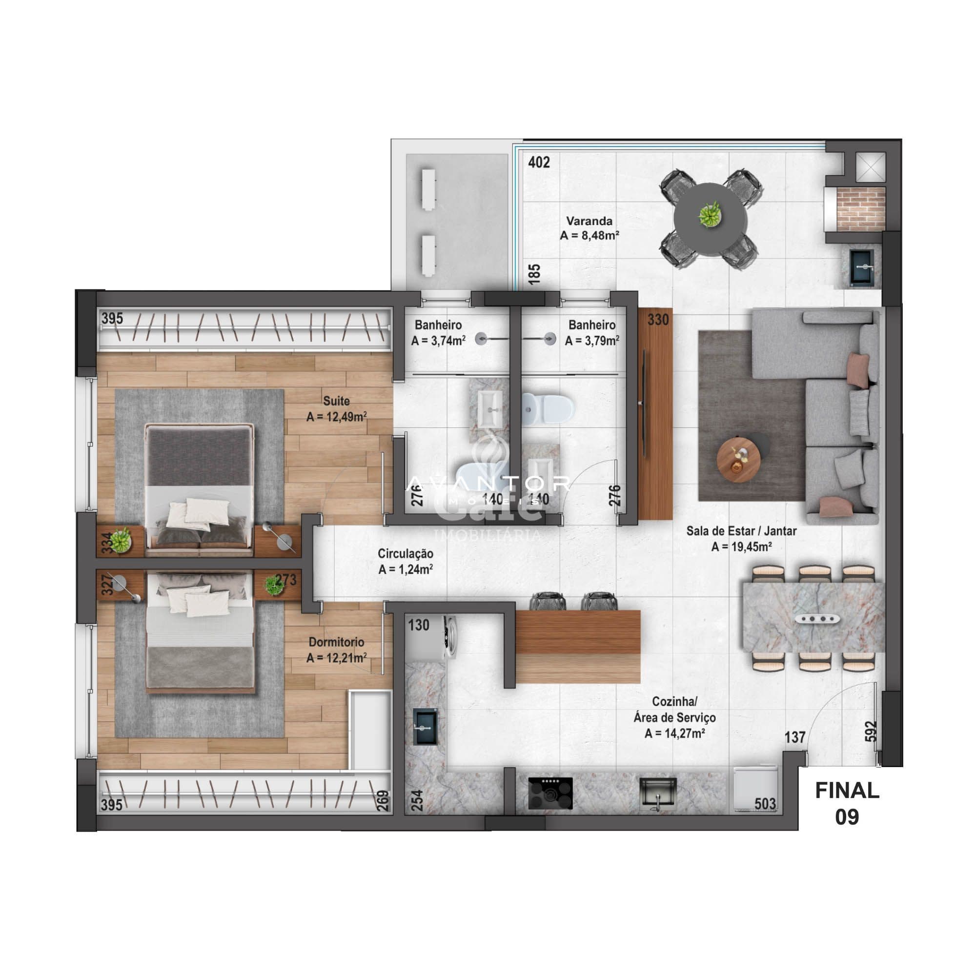 Apartamento com 2 quartos à venda no Residencial Einstein, em Nossa Senhora do Rosário, Santa Maria/RS — foto 2 de 3