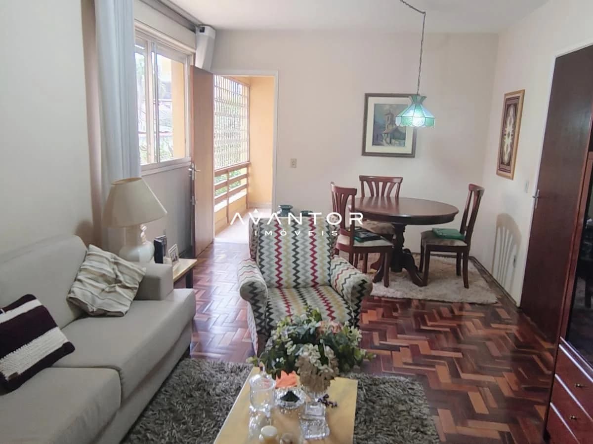 Sala de estar integrada à cozinha — Apartamento com 2 quartos à venda no Edificio Jequitiba, em Bonfim, Santa Maria/RS