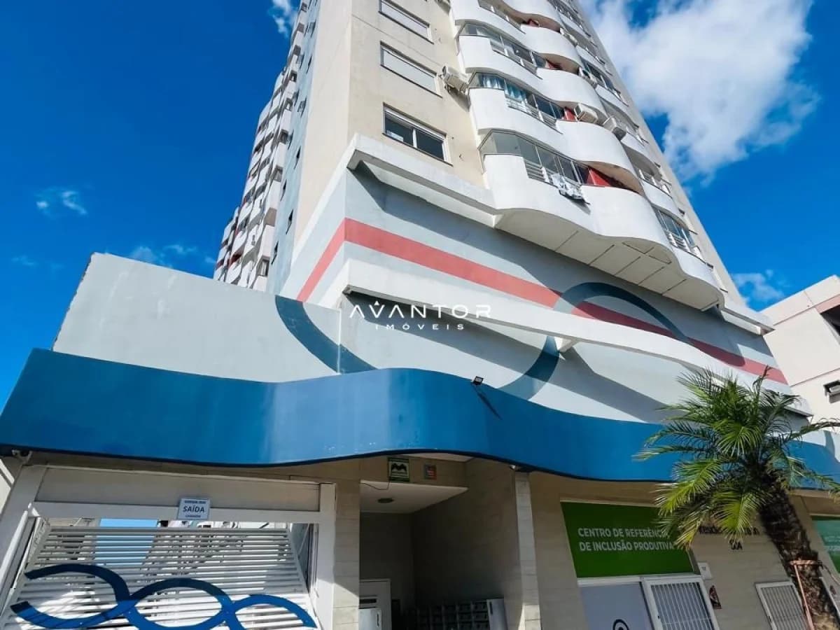 Fachada do prédio com sacadas — Apartamento com 2 quartos à venda no Residencial Ocean, em Centro, Santa Maria/RS