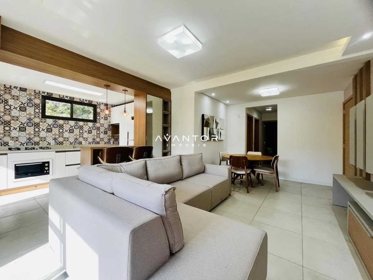 Sala de estar integrada à cozinha — Apartamento com 3 quartos à venda em Nossa Senhora de Lourdes, Santa Maria/RS