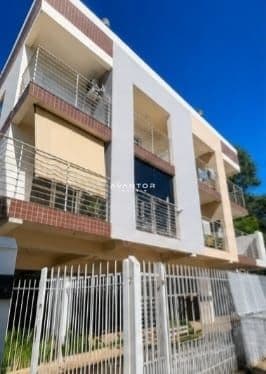 Fachada do prédio com sacadas — Apartamento com 2 quartos à venda em Camobi, Santa Maria/RS