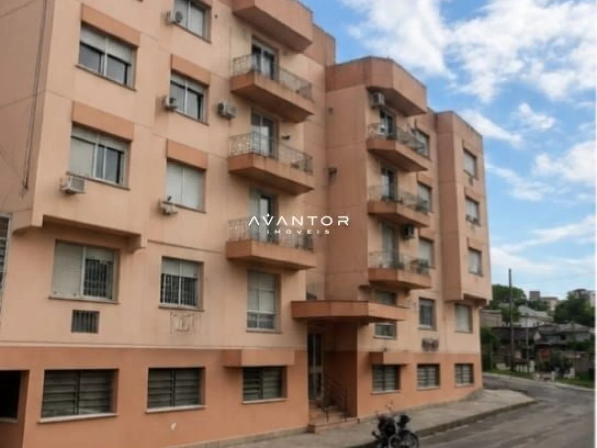 Fachada do prédio com sacadas — Apartamento com 1 quarto à venda no Ed. Jupter, em Nossa Senhora do Rosário, Santa Maria/RS