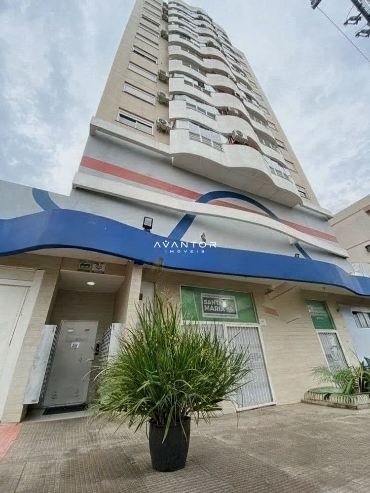 Fachada do prédio com entrada — Apartamento com 1 quarto para alugar no Residencial Ocean, em Centro, Santa Maria/RS