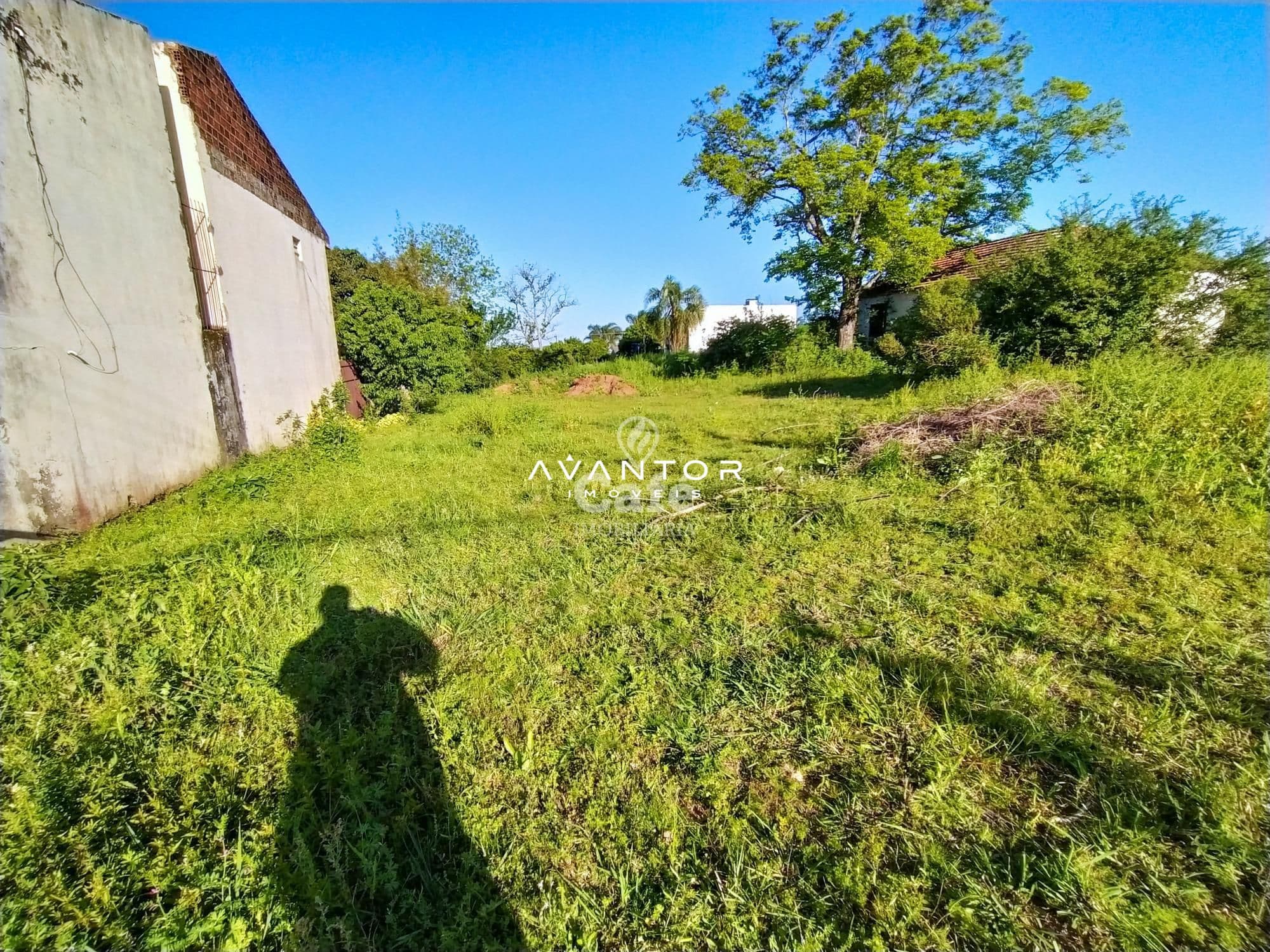 Terreno com vegetação e estrutura antiga — Terreno à venda em Pinheiro Machado, Santa Maria/RS