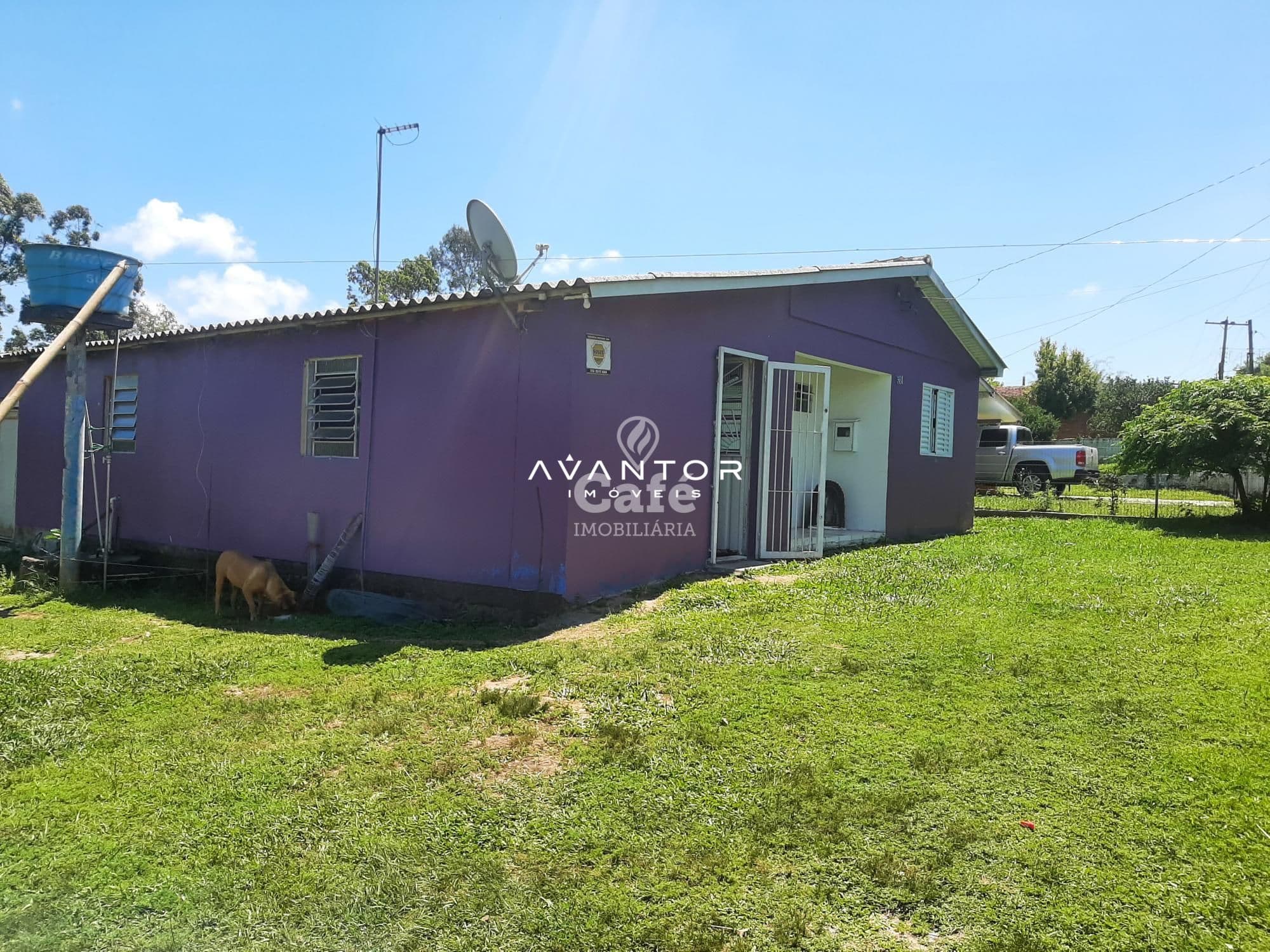 Fachada da casa com terreno — Casa com 3 quartos à venda em Pinheiro Machado, Santa Maria/RS