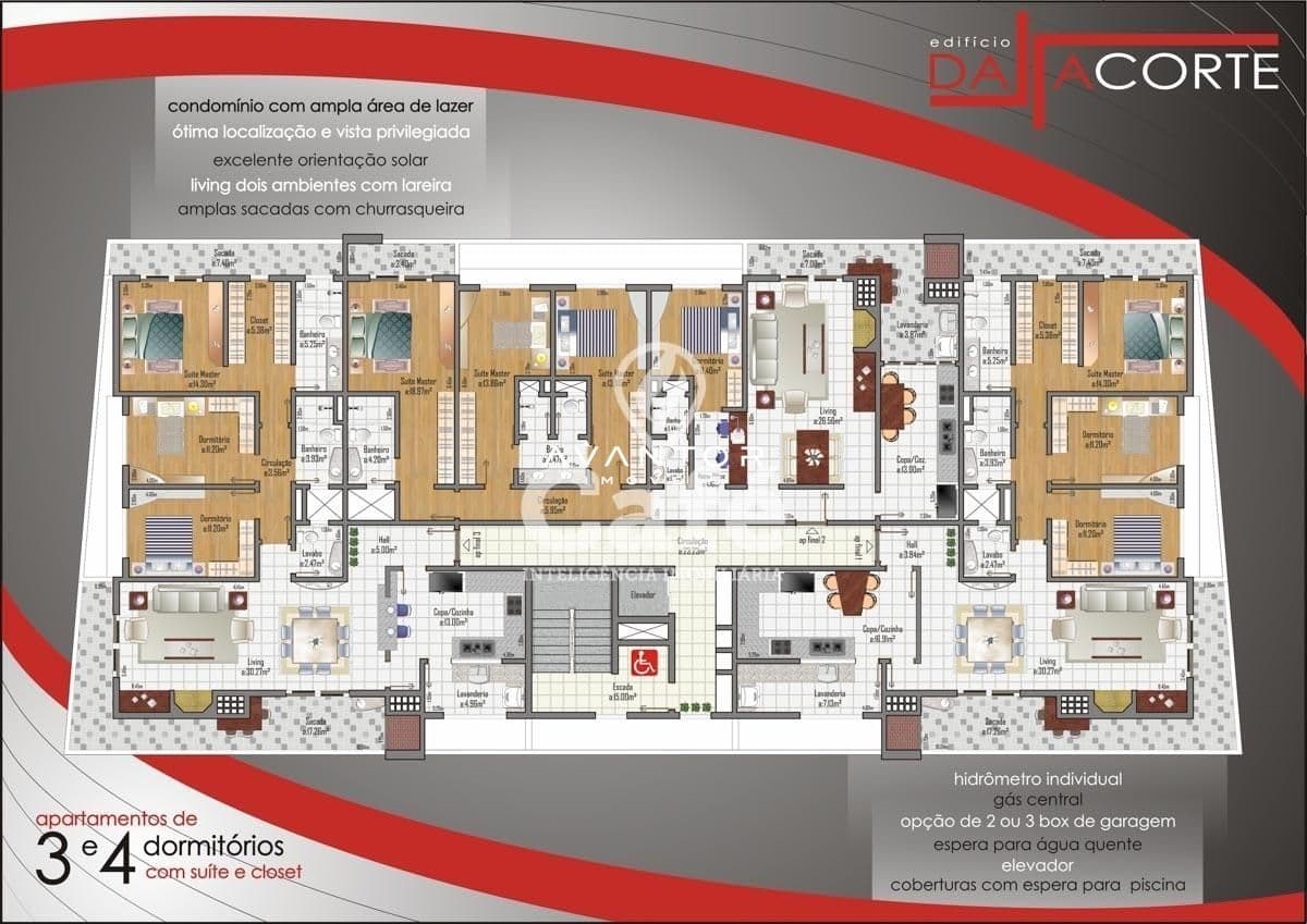 Apartamento com 4 quartos à venda no Edifício Dallacorte, em Centro, Santa Maria/RS — foto 2 de 2