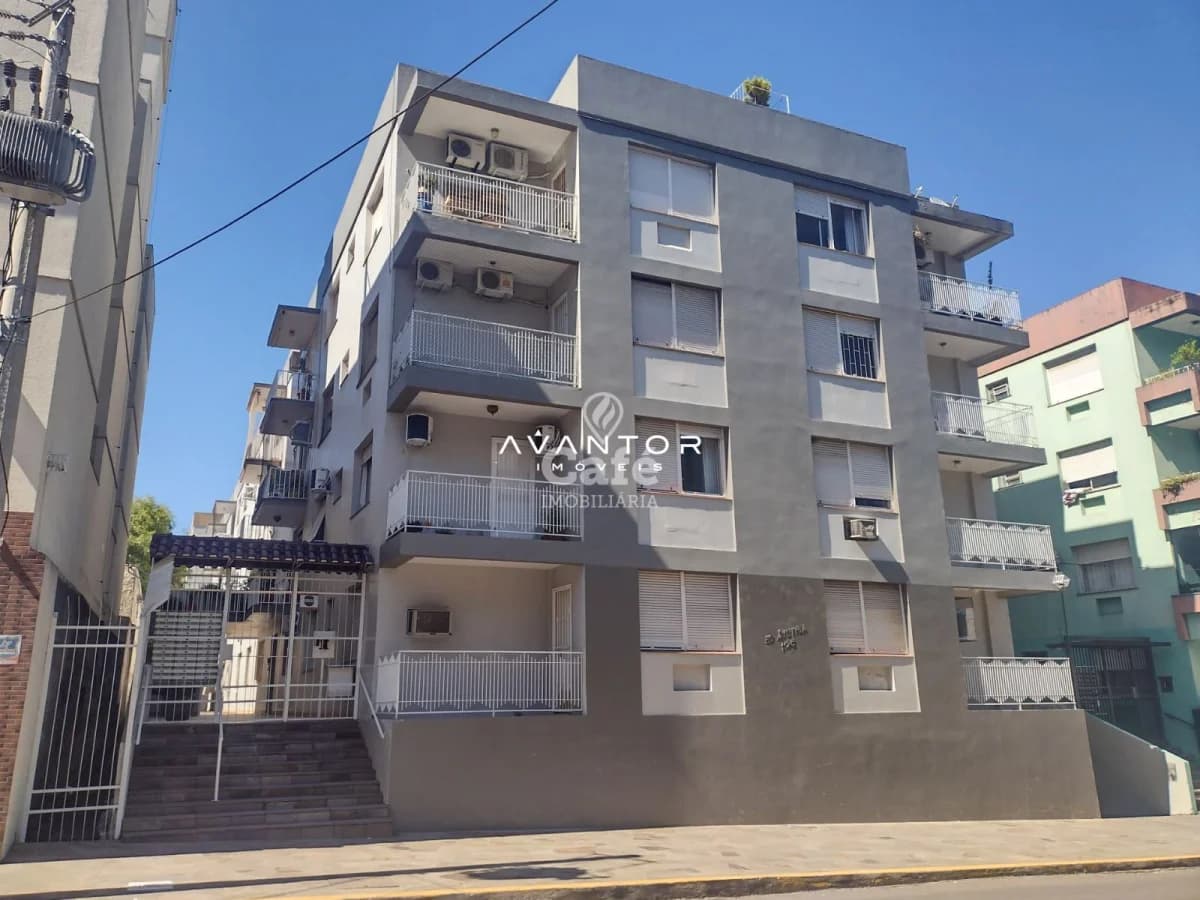 Fachada do prédio com sacadas — Apartamento com 3 quartos à venda no Edifício Austria, em Bonfim, Santa Maria/RS