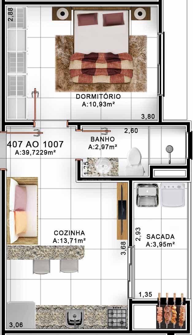 Apartamento com 1 quarto à venda no Dom Valmor, em Centro, Santa Maria/RS — foto 4 de 7