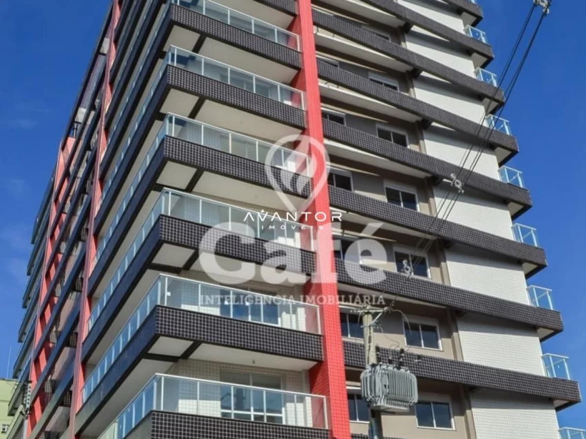 Fachada do prédio com sacadas — Apartamento com 4 quartos à venda no Edifício Dallacorte, em Centro, Santa Maria/RS