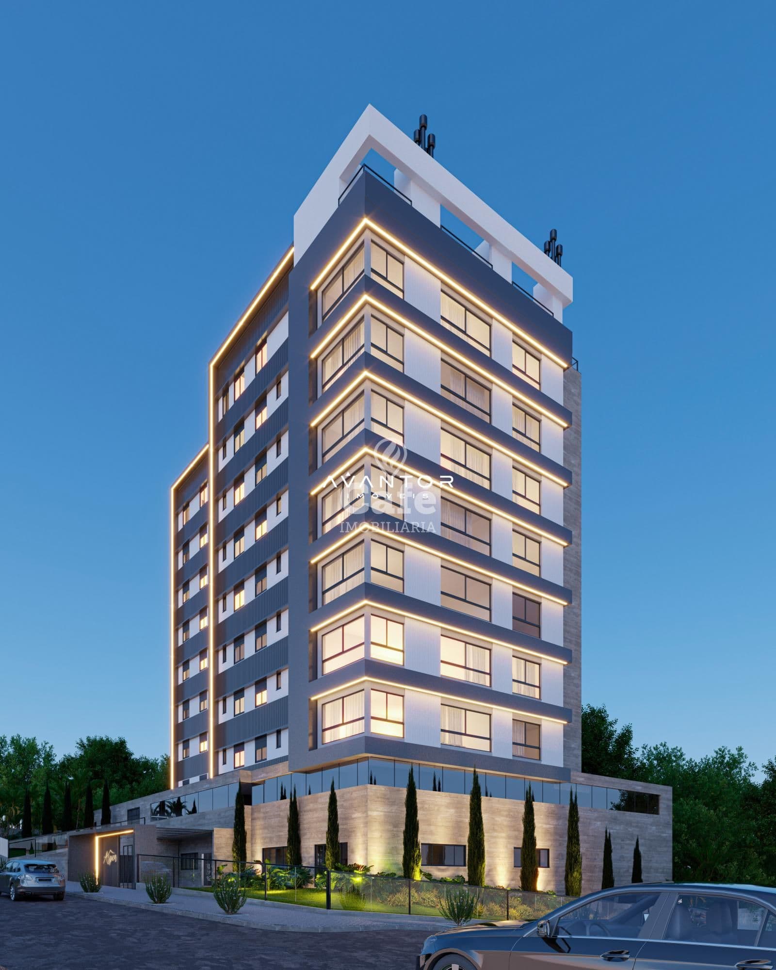 Apartamento, 4 Dormitórios, 1 Suíte, 2 Banheiros, Lavabo, 4 Vagas, Residencial Aspen, Noss — Cobertura com 4 quartos à venda em Nossa Senhora de Lourdes, Santa Maria/RS